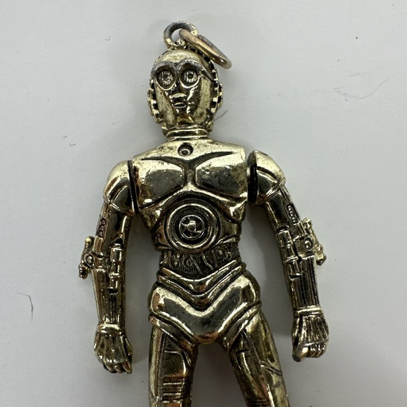 VTG 1977 Star Wars C3PO Necklace Pendant Charm 20th Century Fox Original RARE - Picture 5 of 5